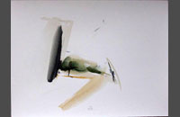 graphite, aquarelle, pigment sur papier, 2013, 32 x24 cm