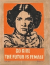 Go girl the future is female, 2019, gravure sur papier industriel, 68x 50 cm