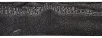 Variation Konrad Witz, 2023, fusain comprimé sur papier, 23,5 x 62 cm