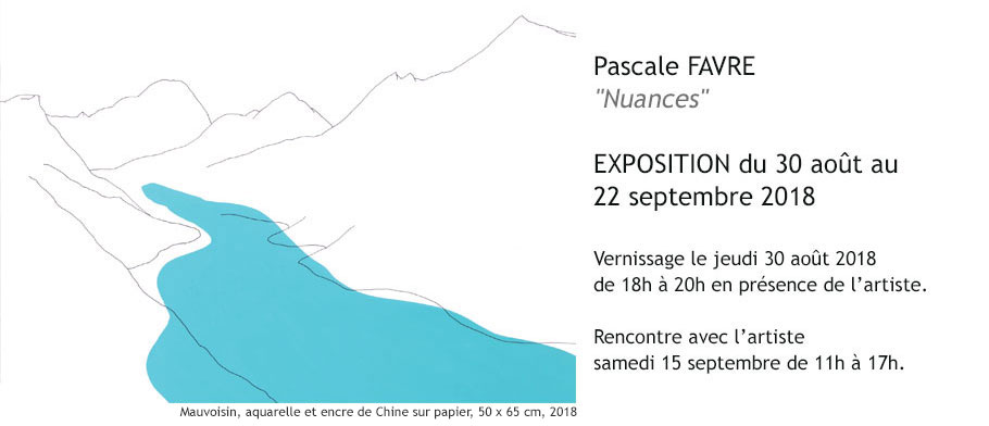 Pascale FAVRE - Nuances - Exposition du 30 août au 22 septembre 2018 à la galerie Ligne 13