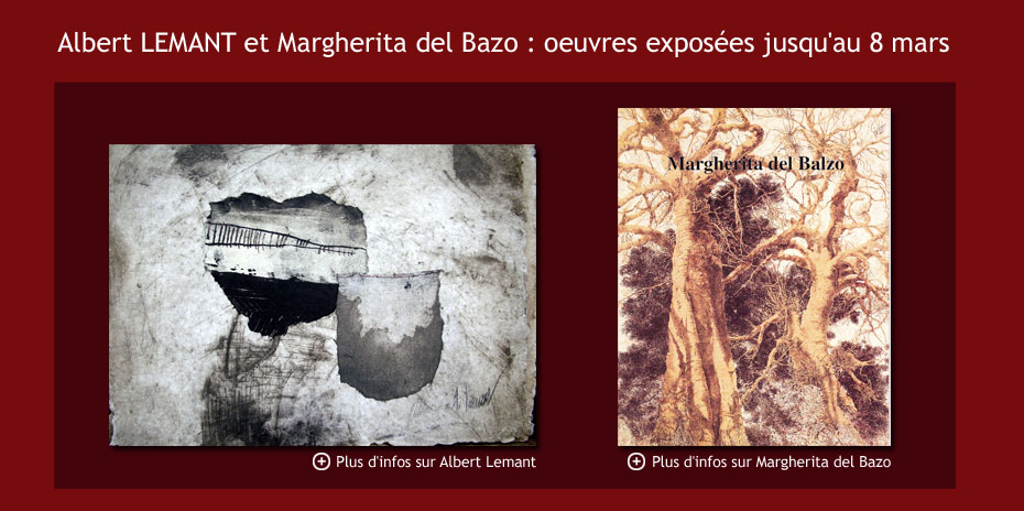 Exposition Albert Lemant et Margherita del Bazo jusqu'au 8 mars à la Galerie LIGNEtreize