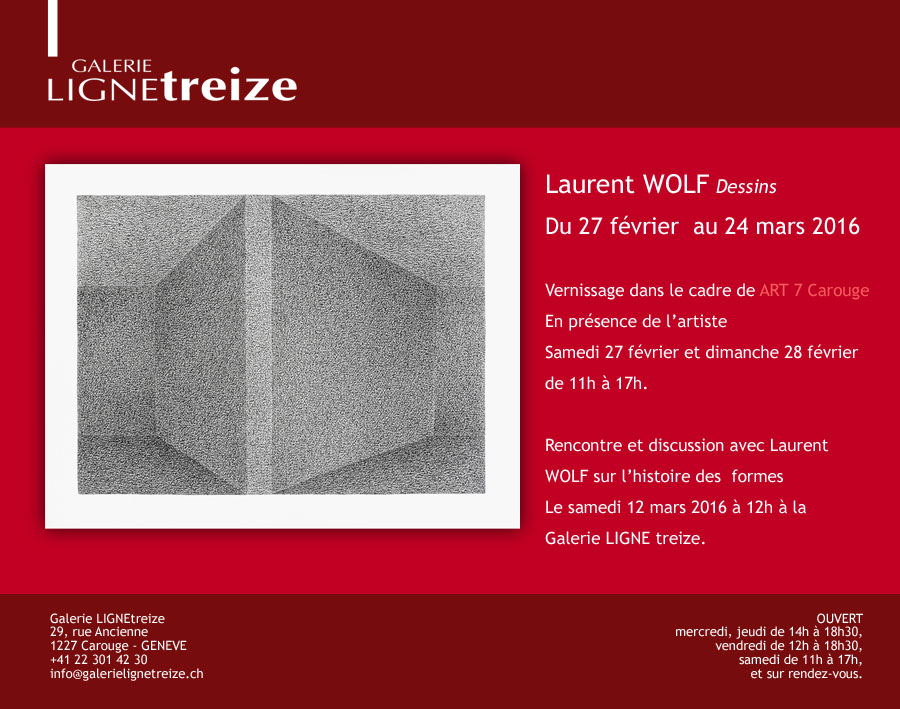 Laurent Wolf - Dessins - Exposition à la galerie Ligne 13